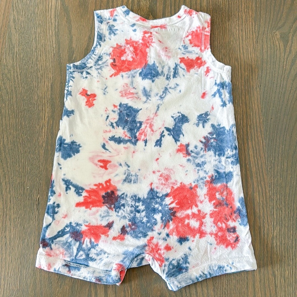 Burt’s Bees Baby 🇺🇸 Beachy Tie Dye Romper - 6-9M - Picture 3 of 6